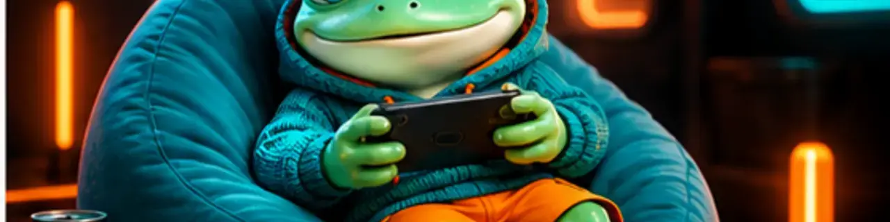 Casual Games category banner featuring the GamesFree.gg frog mascot