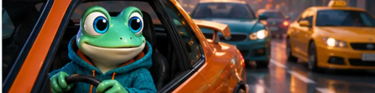 Driving Games category banner featuring the GamesFree.gg frog mascot