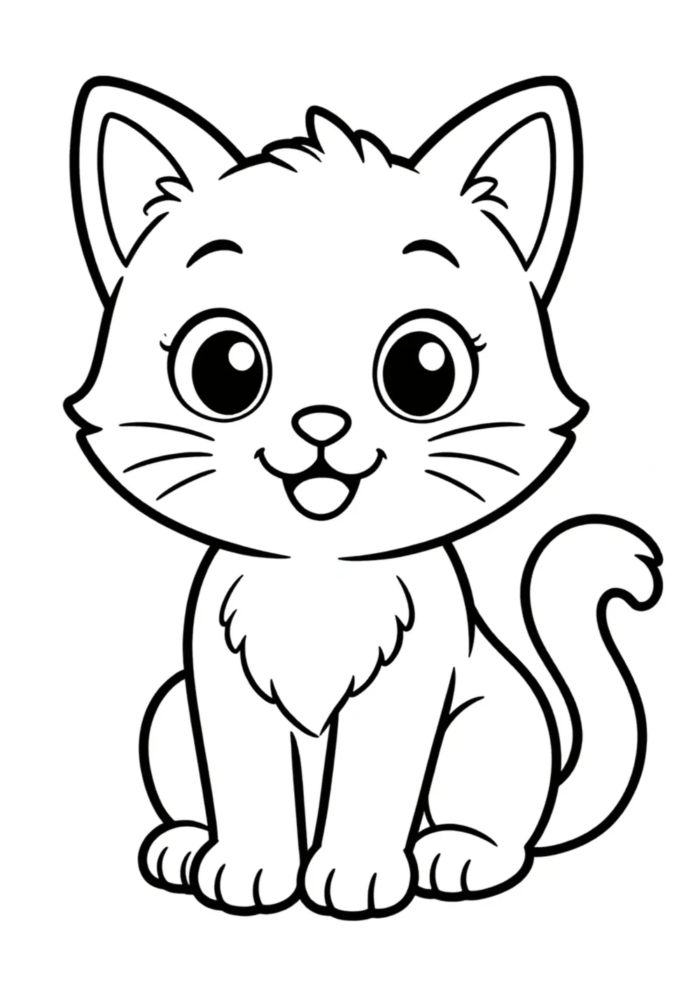 Kitten coloring page