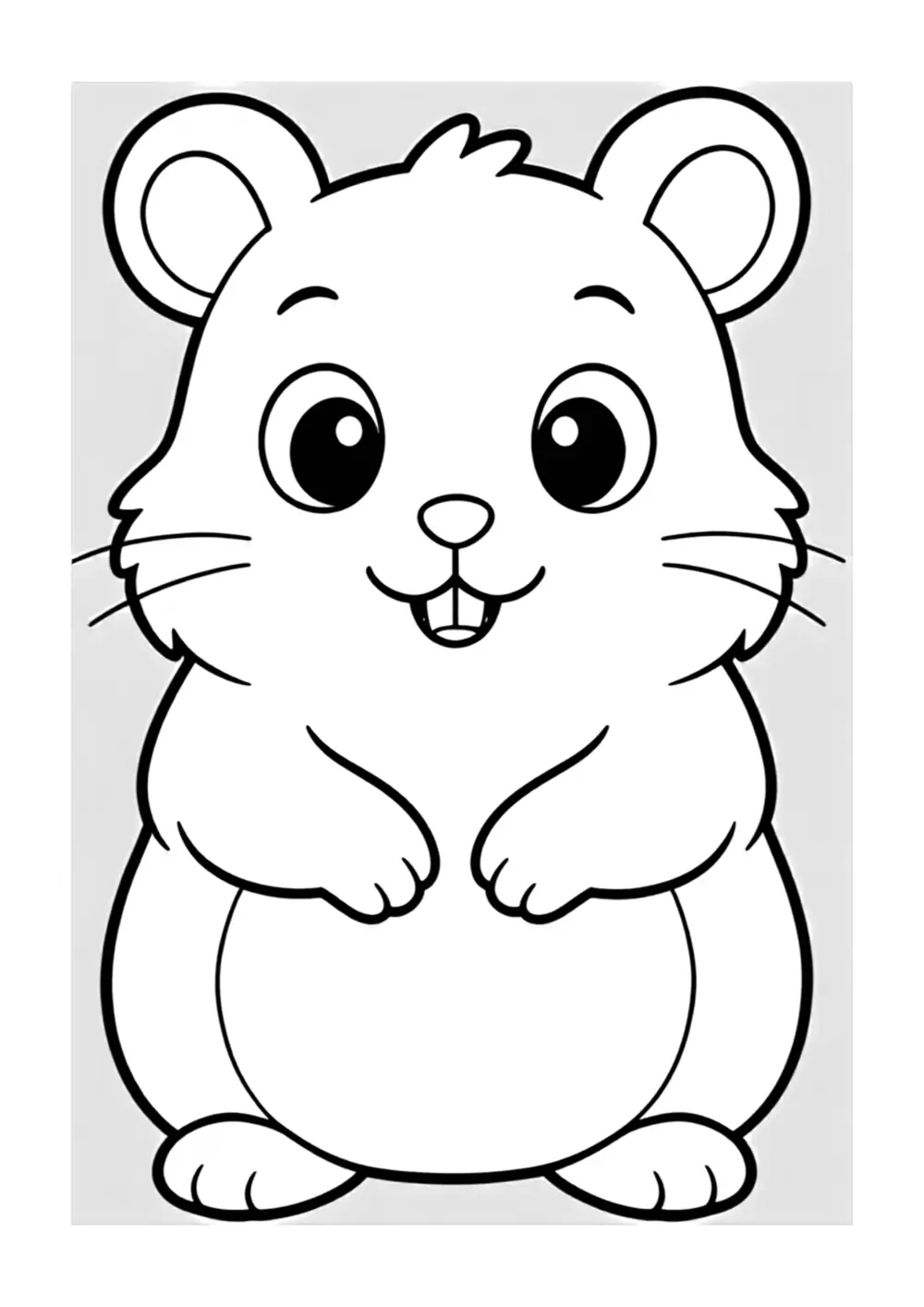 Hamster coloring page