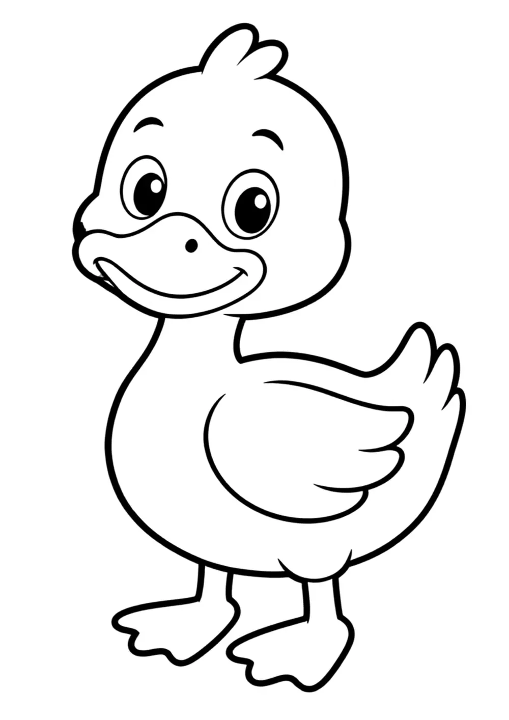 Duckling coloring page