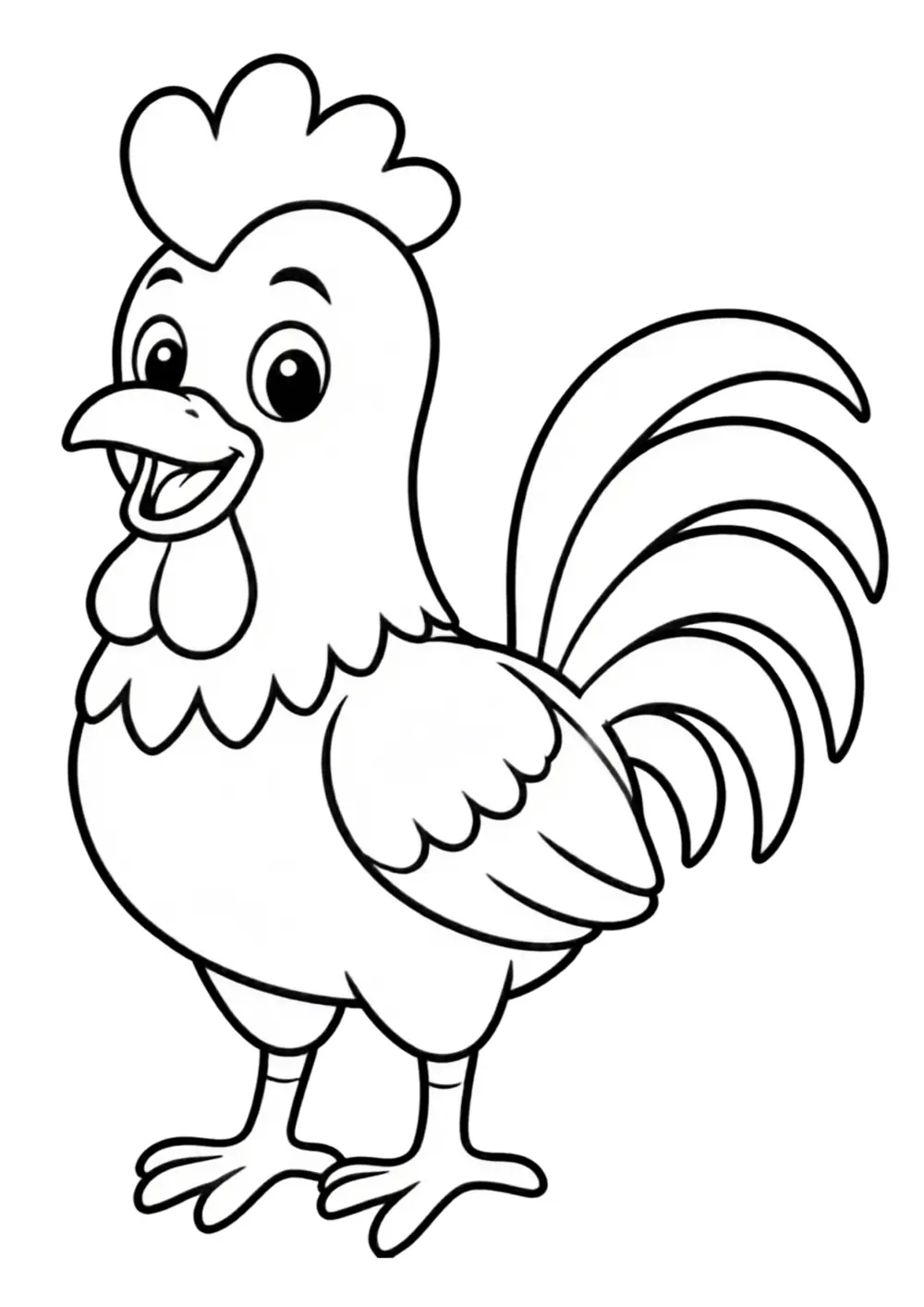 Rooster coloring page