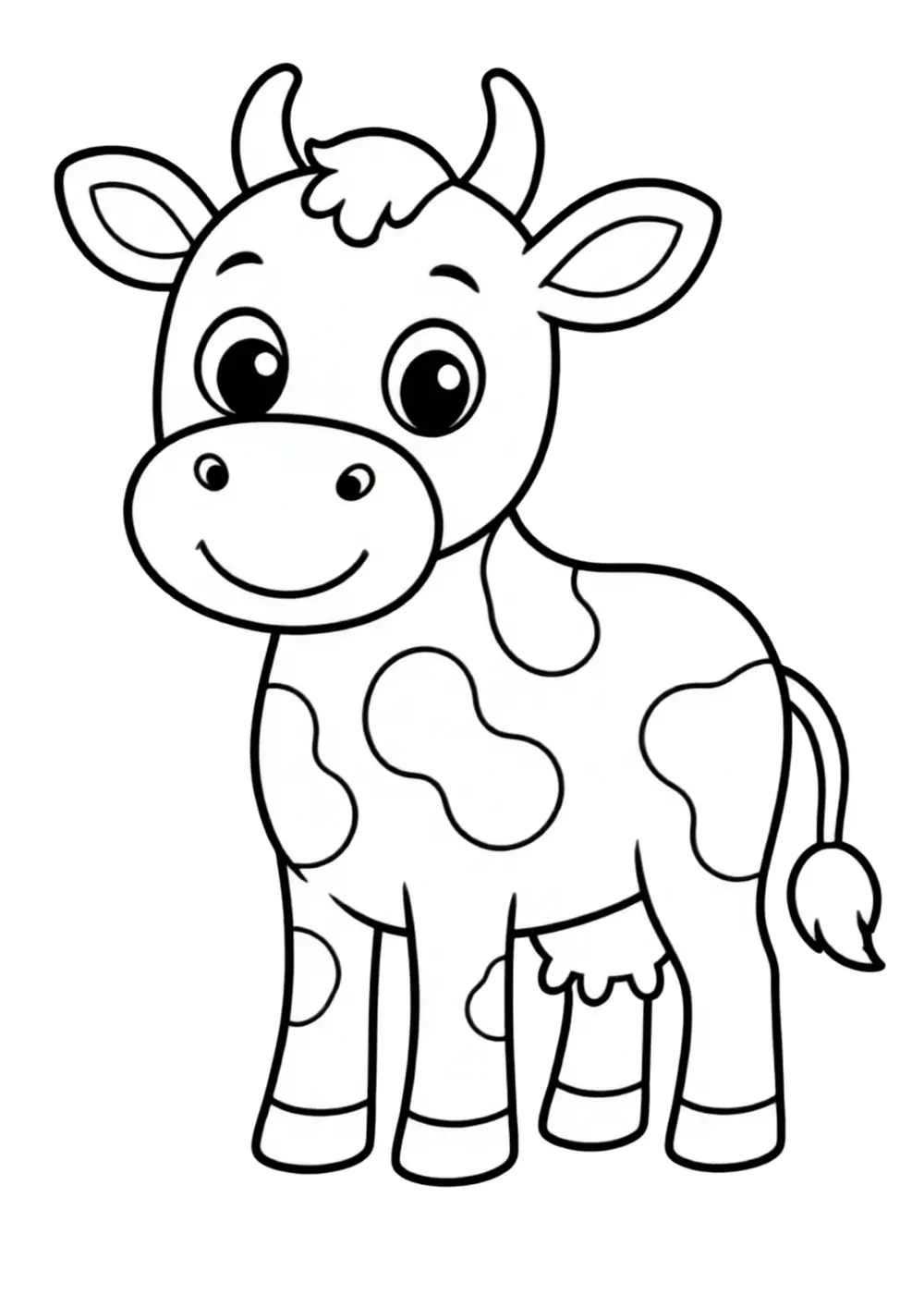 Cow coloring page