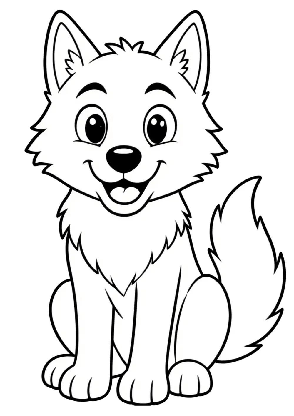 Wolf coloring page