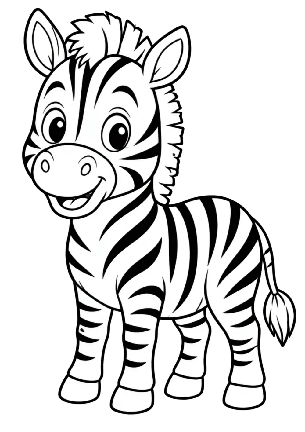 Zebra coloring page
