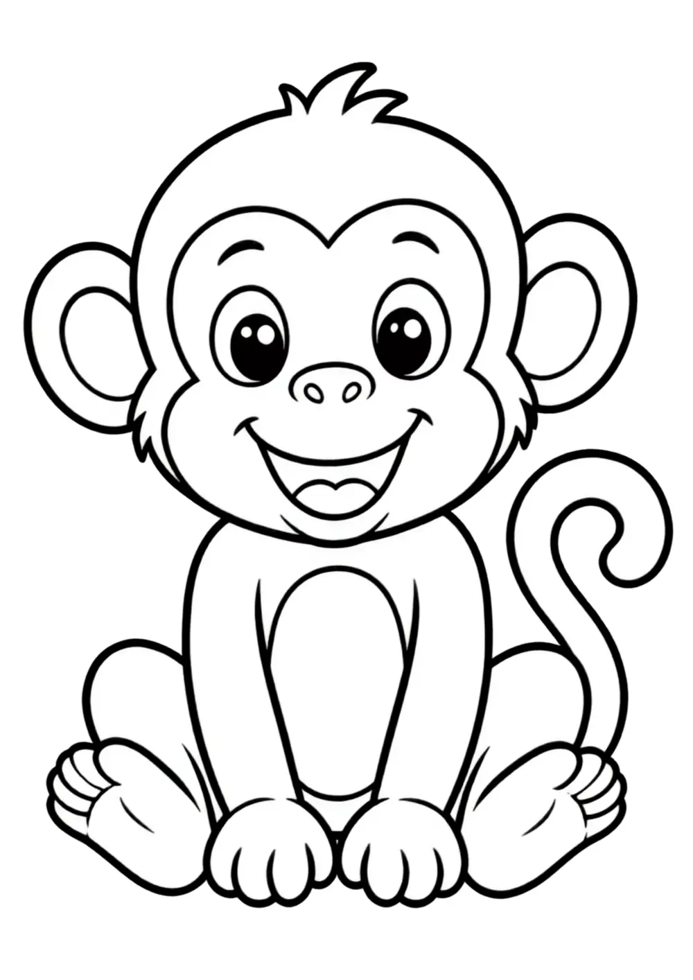 Monkey coloring page