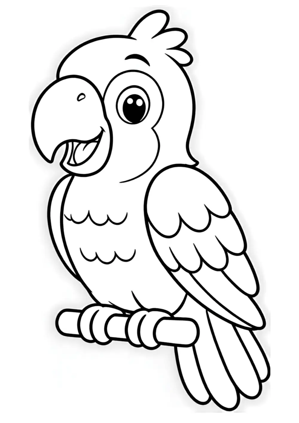 Parrot coloring page
