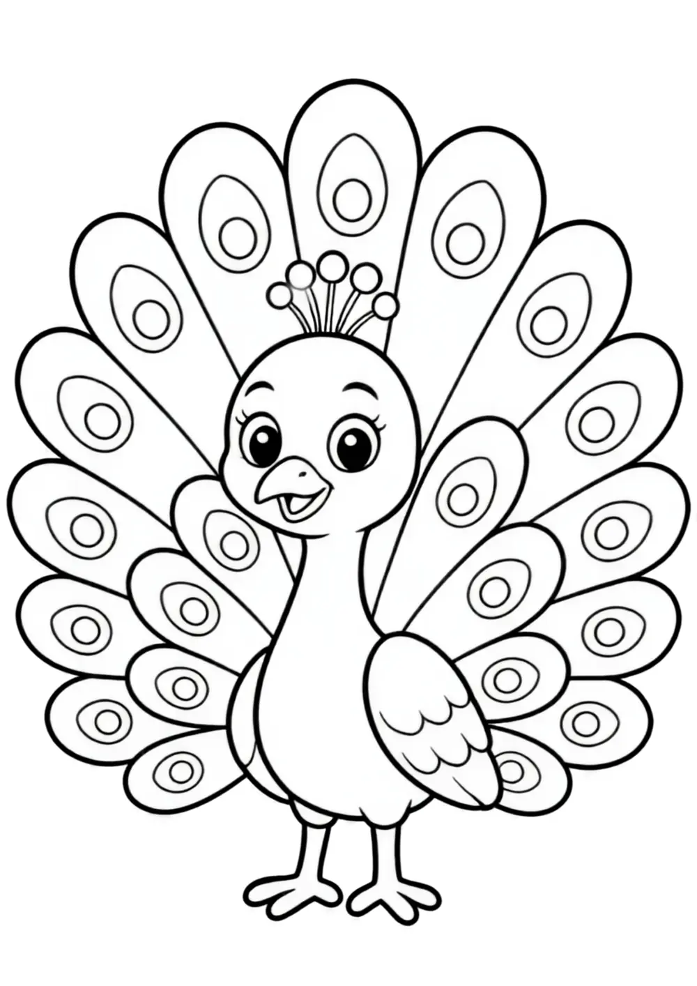 Peacock coloring page