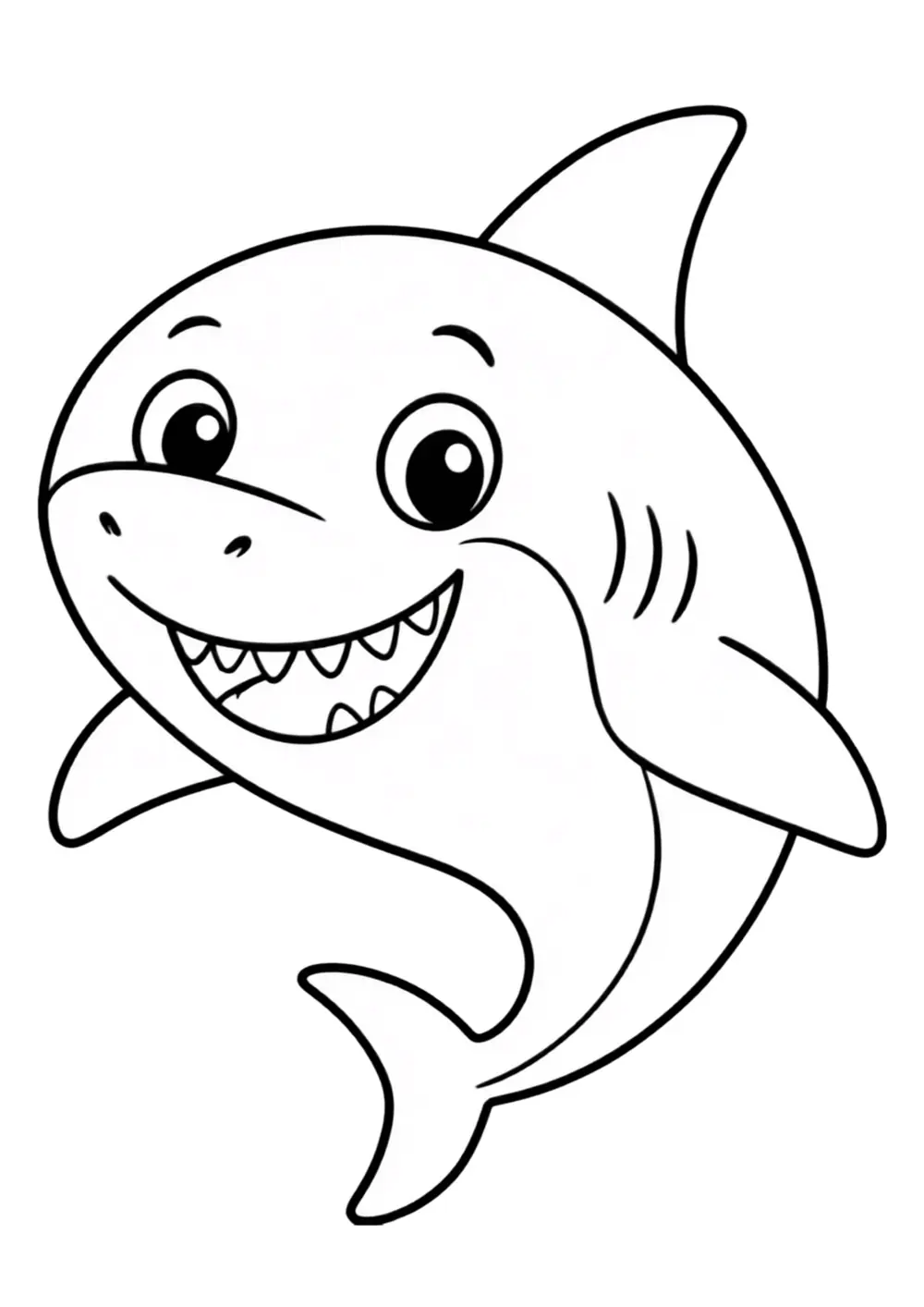 Friendly Shark coloring page