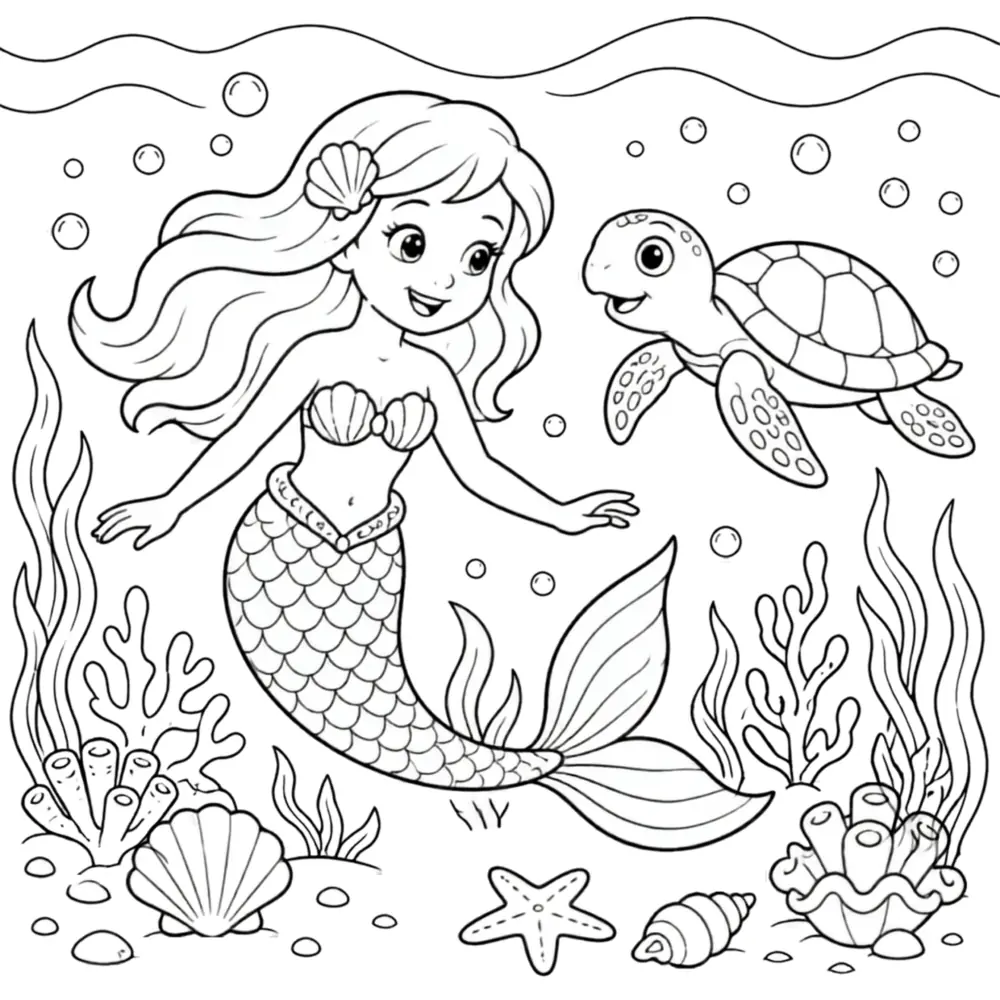 Mermaid Adventure coloring page