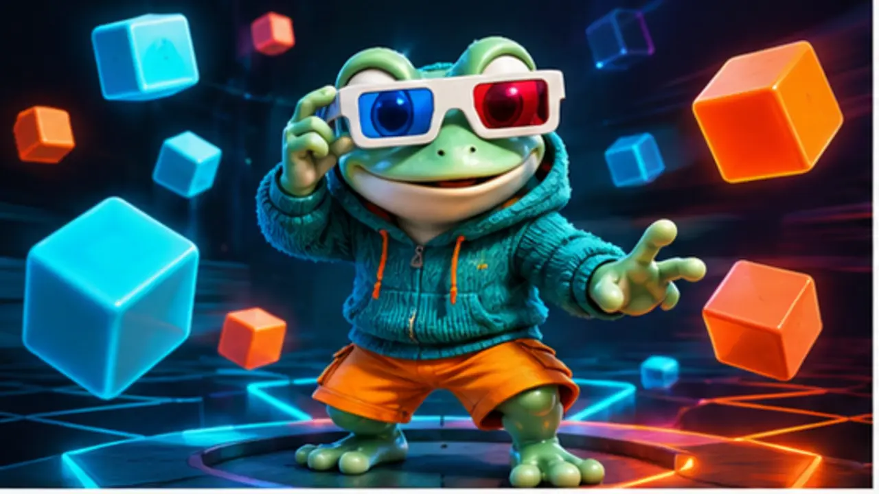 GamesFree.gg frog mascot in 3D games artwork
