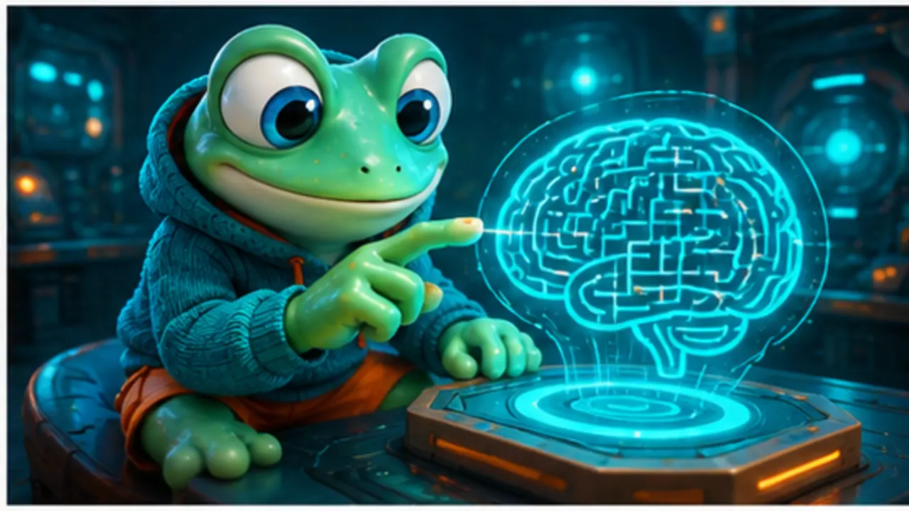 GamesFree.gg frog mascot in Brain games artwork