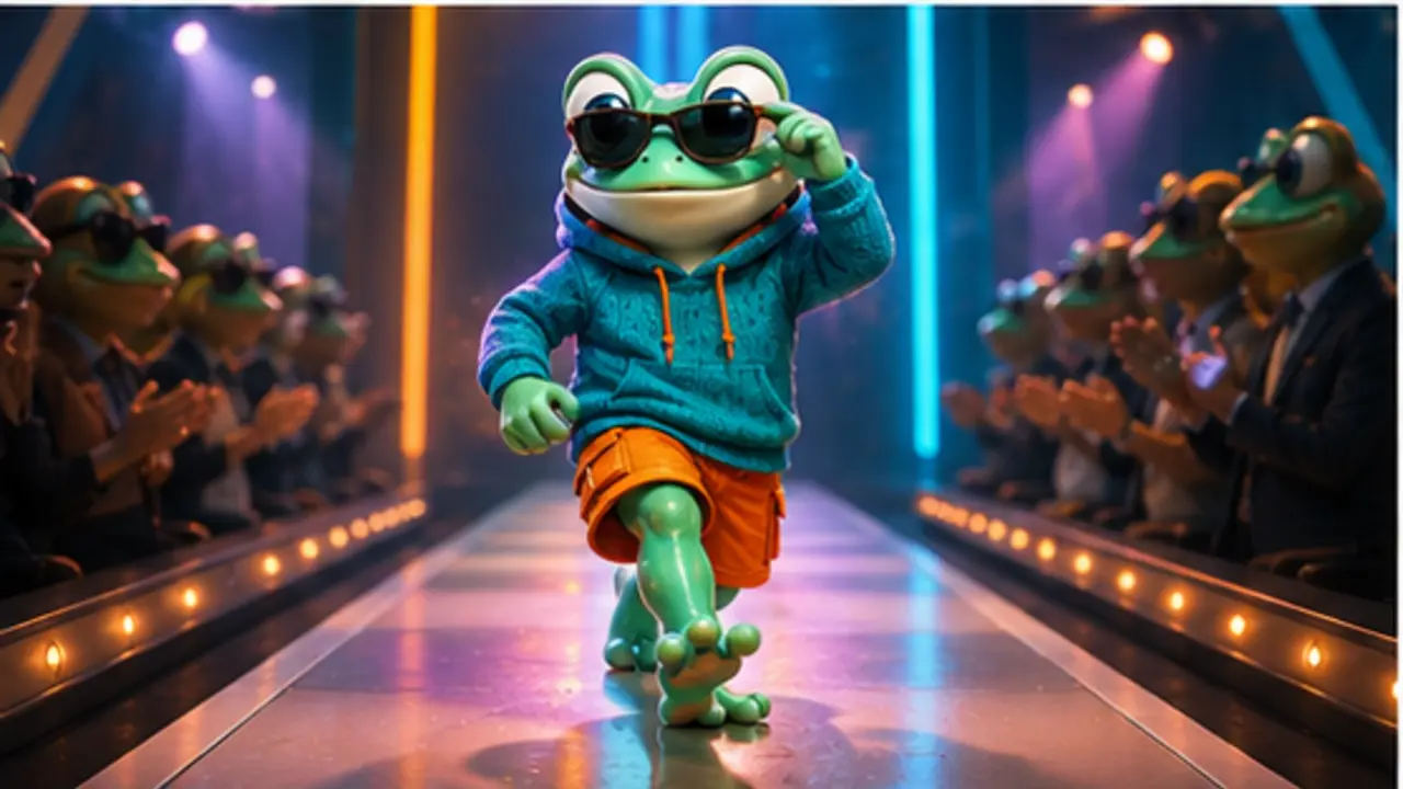 GamesFree.gg frog mascot in Fashion games artwork