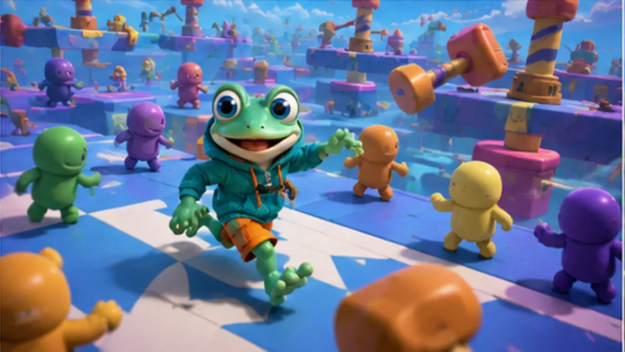 GamesFree.gg frog mascot in Io games artwork