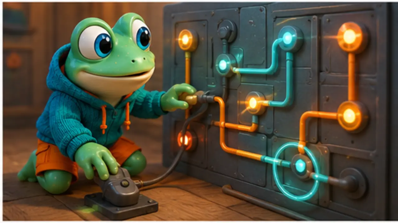 GamesFree.gg frog mascot in Logic games artwork