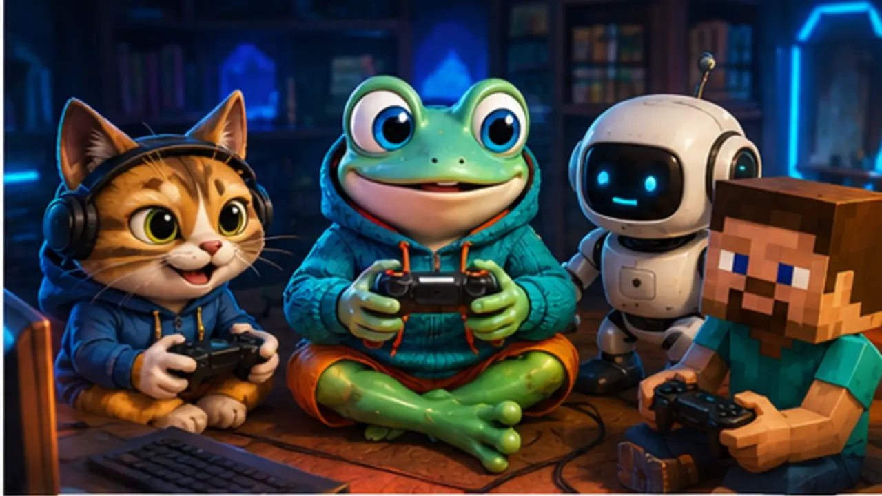 GamesFree.gg frog mascot in Multiplayer games artwork